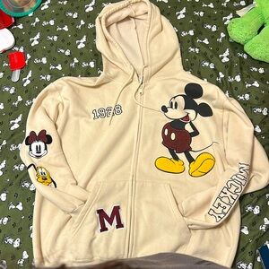 Disney Mickey Mouse Long Sleeve Zip Up Hoodie Jacket XL